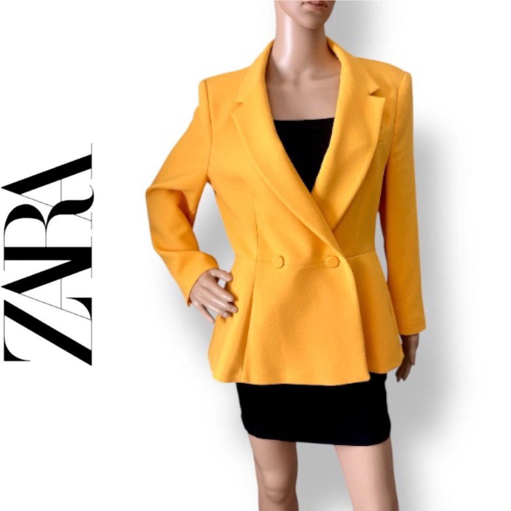 Zara Women's Bright Yellow Suit Jacket